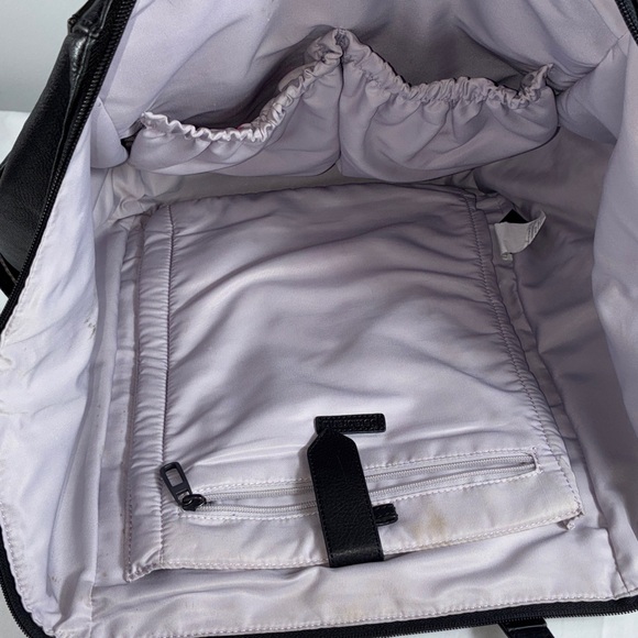 Betabrand Black leather and canvas weekend tote/bag. Preloved - Picture 4 of 9